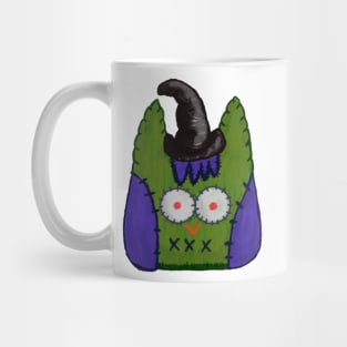 cute illustration of a plush owl witch Mug